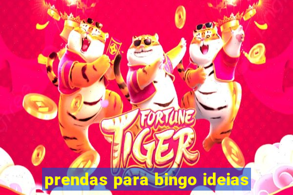 prendas para bingo ideias