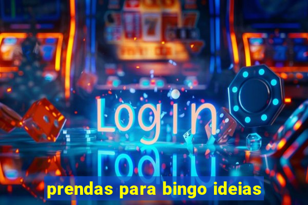 prendas para bingo ideias